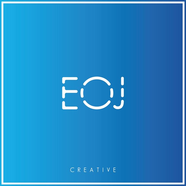 EOJ Premium Vector último diseño de logotipo Diseño creativo de logotipo Ilustración vectorial Logotipo mínimo Monograma
