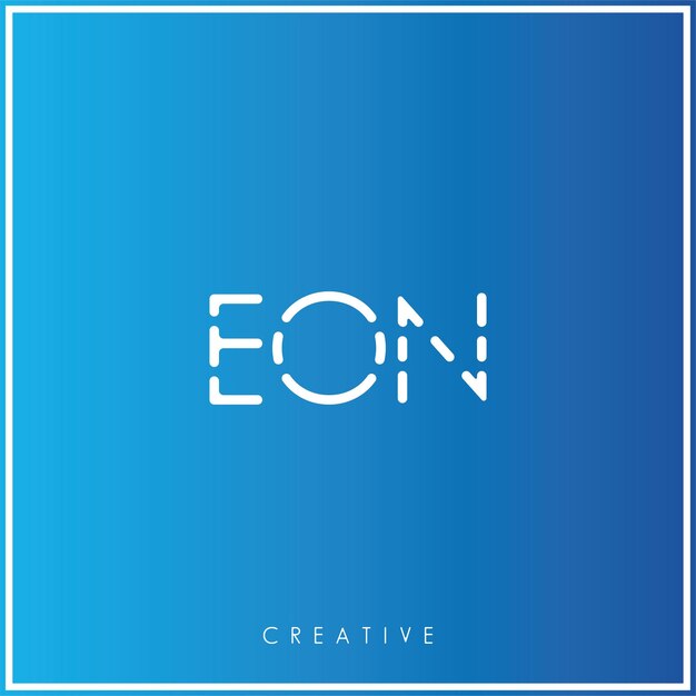 EON Premium Vector último diseño de logotipo Diseño creativo de logotipo Ilustración vectorial Logotipo mínimo Monograma