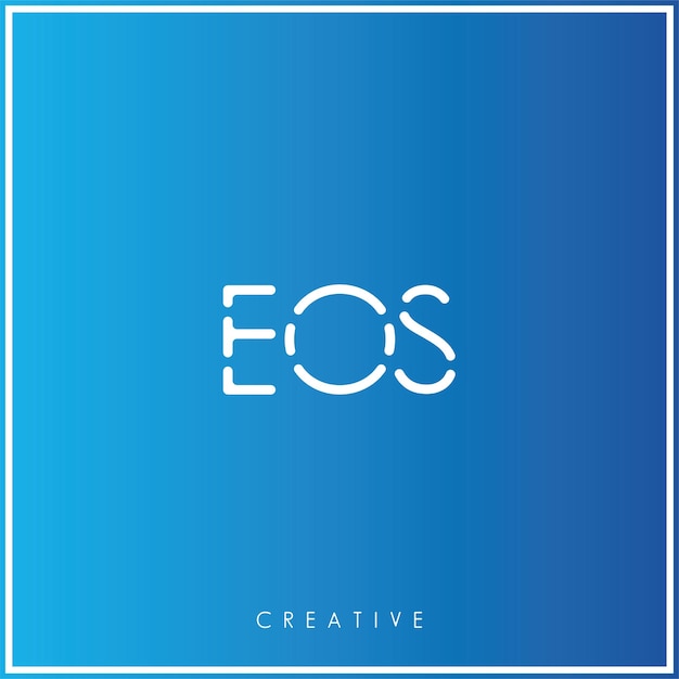 EOS Premium Vector último diseño del logotipo diseño creativo del logotipo ilustración vectorial del logotipo mínimo monograma
