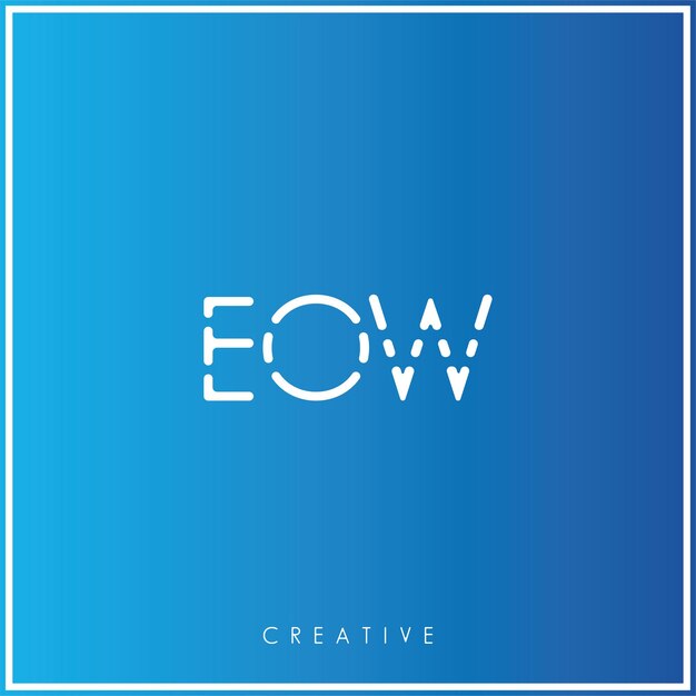 EOW Premium Vector último diseño de logotipo Diseño creativo de logotipo Ilustración vectorial Logotipo mínimo Monograma