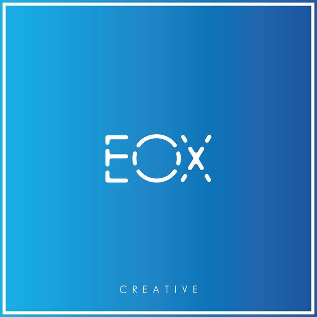 EOX Premium Vector último diseño de logotipo Diseño creativo de logotipo Ilustración vectorial Logotipo mínimo Monograma