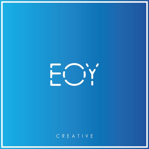EOY Premium Vector último diseño de logotipo Diseño creativo de logotipo Ilustración vectorial Logotipo mínimo Monograma