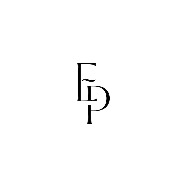 EP monograma logotipo diseño carta texto nombre símbolo monocromo logotipo alfabeto carácter simple logotipo