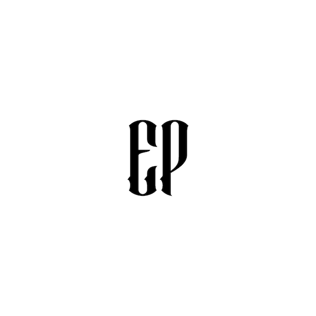 EP monograma logotipo diseño carta texto nombre símbolo monocromo logotipo alfabeto carácter simple logotipo