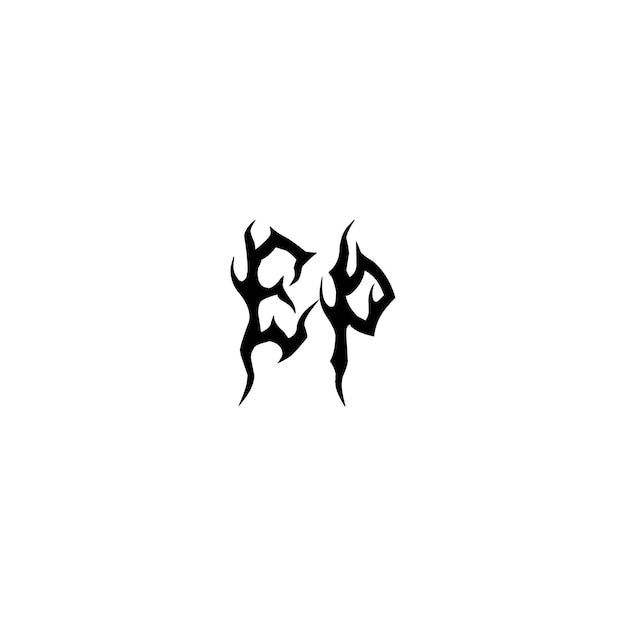 EP monograma logotipo diseño carta texto nombre símbolo monocromo logotipo alfabeto carácter simple logotipo