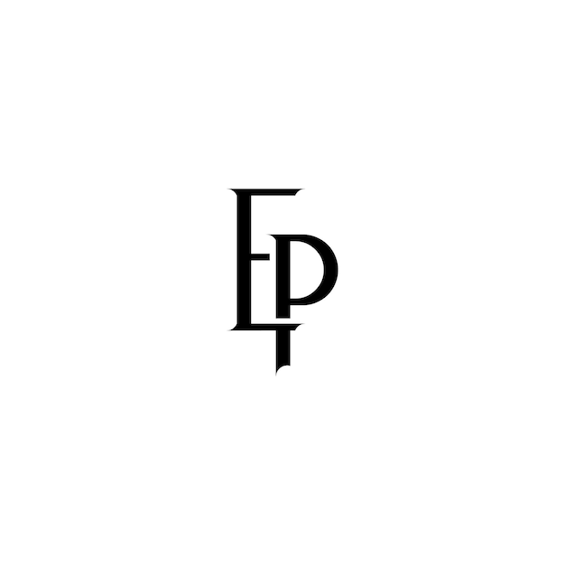 EP monograma logotipo diseño carta texto nombre símbolo monocromo logotipo alfabeto carácter simple logotipo