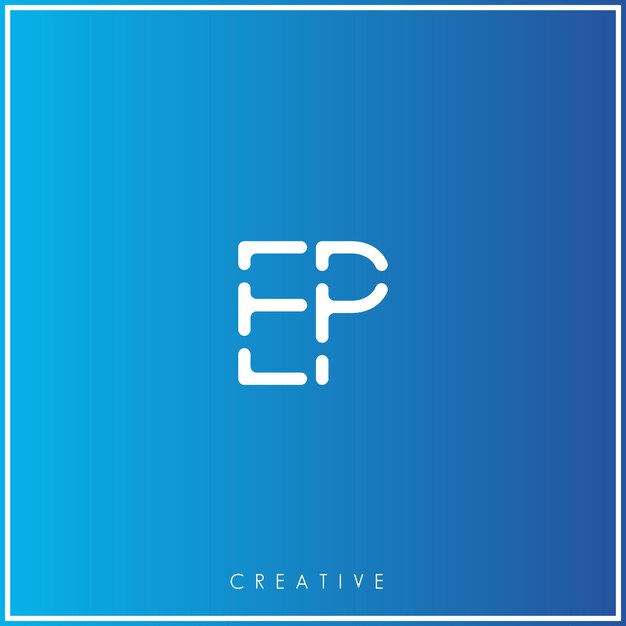 EP Premium Vector último diseño del logotipo Creative Logo Vector Ilustración de las letras del logotipo Logo Creative