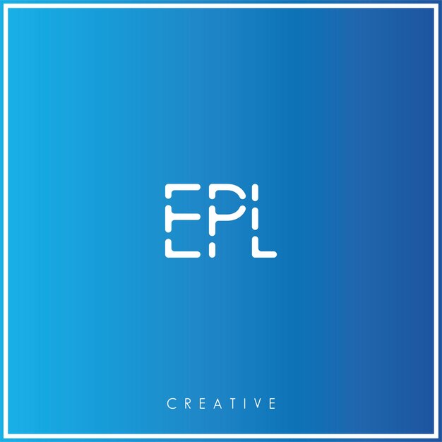 EPL Premium Vector último Diseño del logotipo Diseño creativo del logotipo Ilustración vectorial Logotipo mínimo Monograma