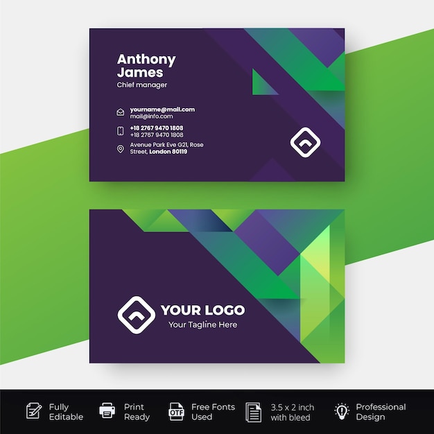 EPS gratis Tarjeta de visita creativa y simple