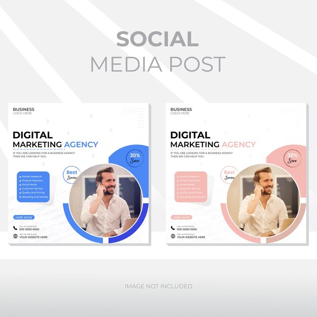 EPS Mercadeo digital inmobiliario banner web redes sociales y plantilla de publicación de Instagram banner