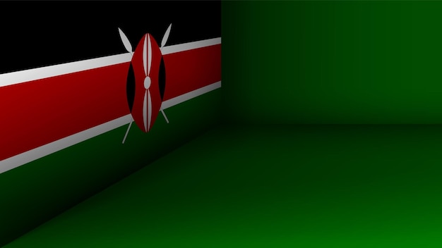 EPS10 Vector Fondo patriótico con los colores de la bandera de Kenia