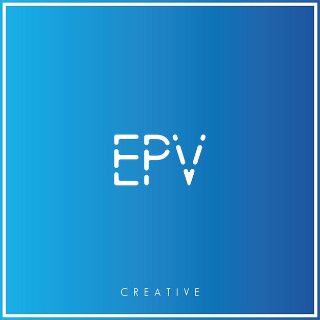 EPV Premium Vector último diseño de logotipo diseño creativo de logotipo vector ilustración monograma de logotipo mínimo