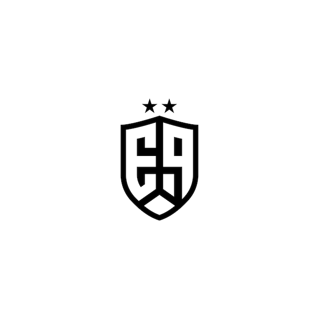EQ monograma logotipo diseño carta texto nombre símbolo monocromo logotipo alfabeto carácter simple logotipo