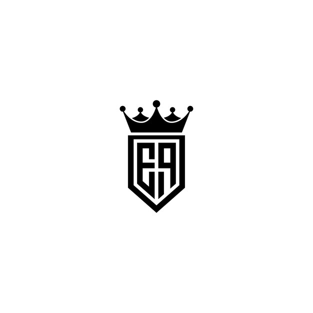 EQ monograma logotipo diseño carta texto nombre símbolo monocromo logotipo alfabeto carácter simple logotipo