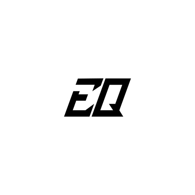 EQ monograma logotipo diseño carta texto nombre símbolo monocromo logotipo alfabeto carácter simple logotipo
