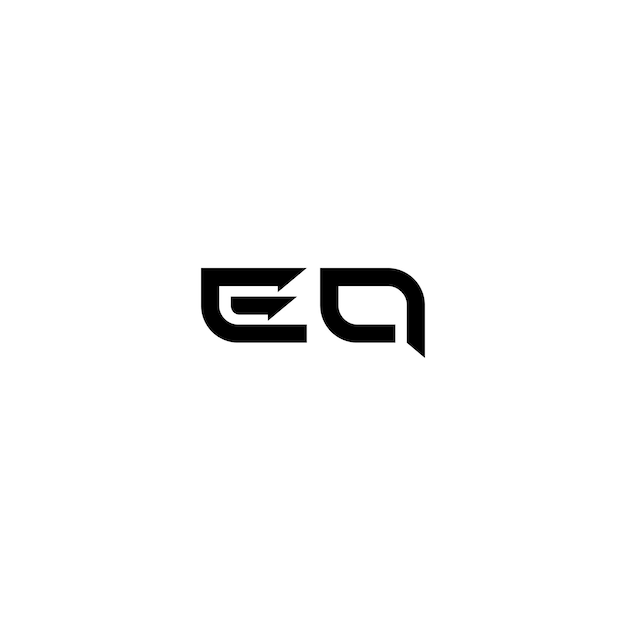 EQ monograma logotipo diseño carta texto nombre símbolo monocromo logotipo alfabeto carácter simple logotipo
