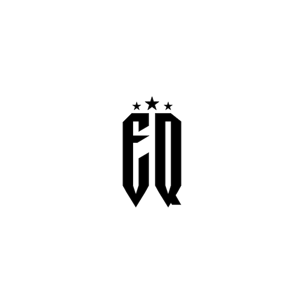 EQ monograma logotipo diseño carta texto nombre símbolo monocromo logotipo alfabeto carácter simple logotipo