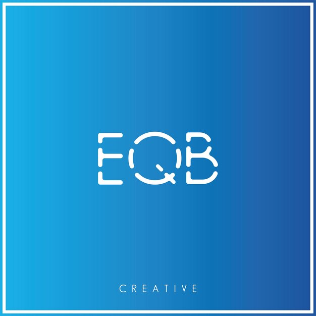 EQB Premium Vector último diseño de logotipo Diseño creativo de logotipo Ilustración vectorial Logotipo mínimo Monograma