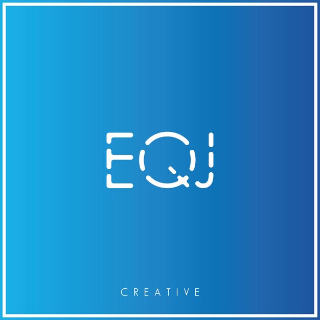 EQJ Premium Vector último diseño de logotipo Diseño creativo de logotipo Ilustración vectorial Logotipo mínimo Monograma