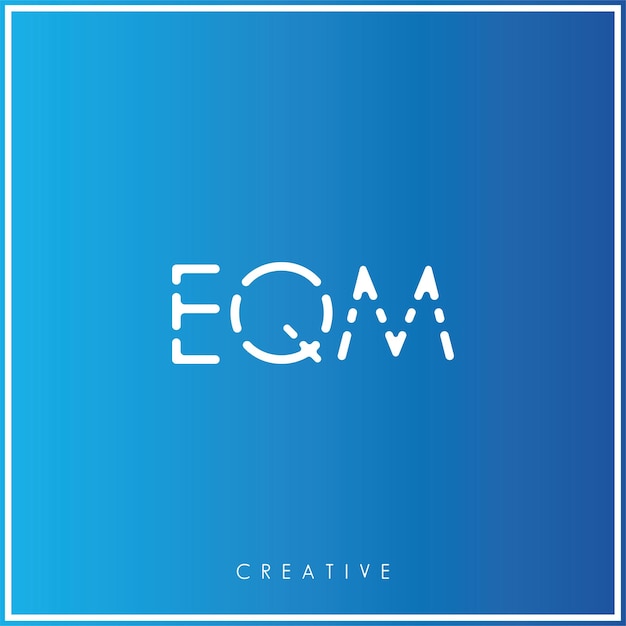 EQM Premium Vector último diseño de logotipo diseño creativo de logotipo vector ilustración monograma de logotipo mínimo