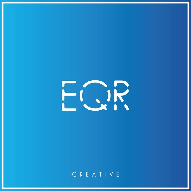 EQR Premium Vector último diseño de logotipo diseño creativo de logotipo vector ilustración monograma de logotipo mínimo