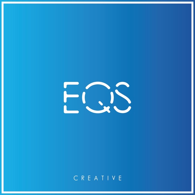EQS Premium Vector último diseño de logotipo Diseño creativo de logotipo Ilustración vectorial Logotipo mínimo Monograma