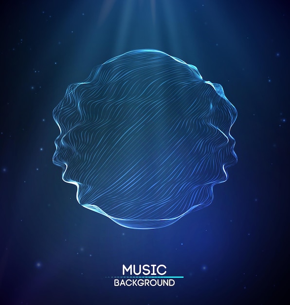 Equalizador para música que muestra ondas sonoras con ondas musicales concepto vectorial de equalizador de fondo musical