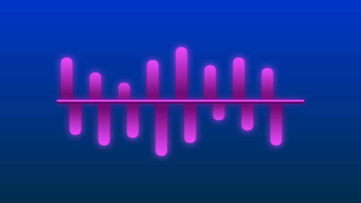 Vector equalizador de ondas sonoras concepto de audio de voz y música