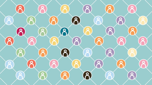 equidad de diversidad inclusión y pertenencia vector de línea red vector conjunto de línea personas