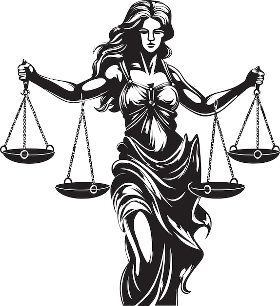 Equidad Ética Señora de la Justicia Logo Gracias Judicial Justicia Señora Vector