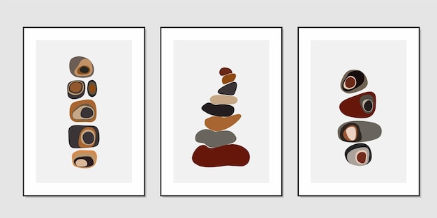 Equilibrio guijarro piedra armonía vector Ilustración Simplicidad calma y zen de mojón roca forma