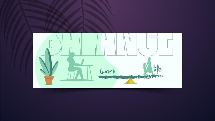 Vector equilibrio entre la vida laboral y la personal