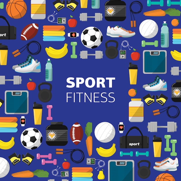 Equipamiento deportivo, icono plano