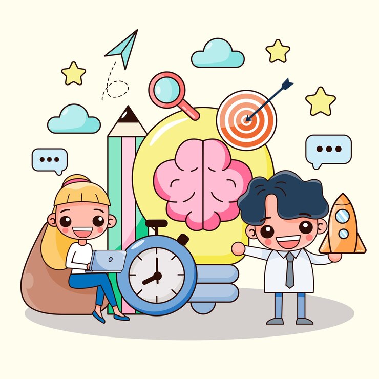 Vector el equipo discute sobre un nuevo proyecto el equipo de negocios hace una lluvia de ideas sobre una nueva idea para el éxito