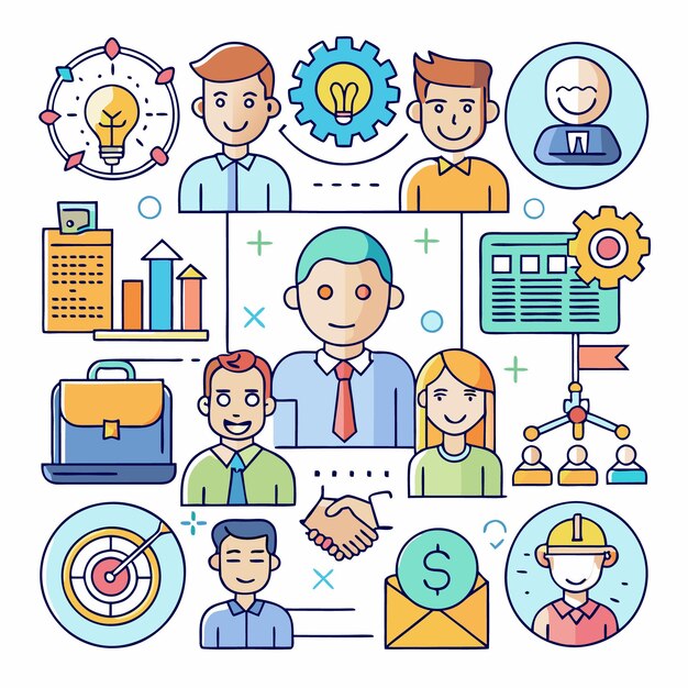 Equipo diverso de empresarios que colaboran en un proyecto