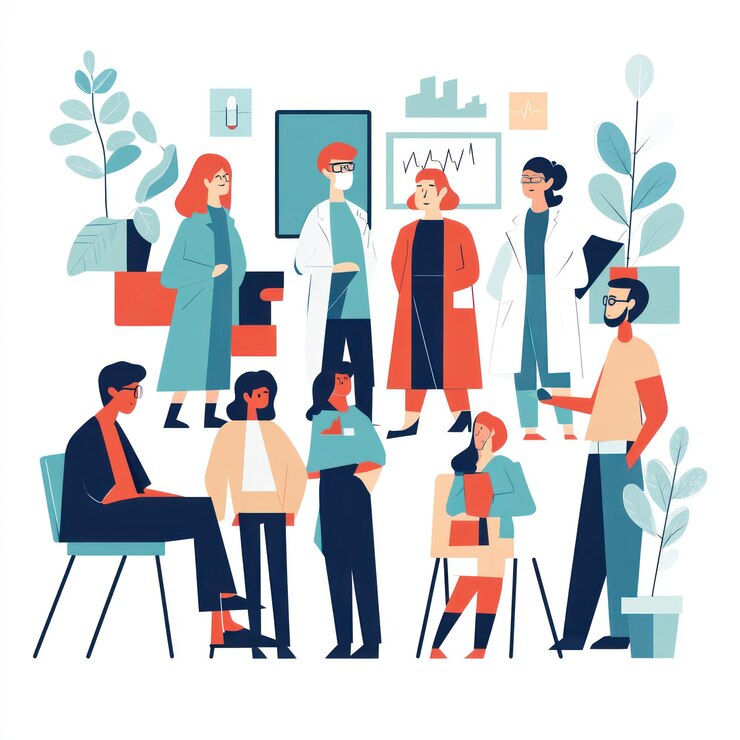 Un equipo diverso de profesionales que colaboran en un lugar de trabajo moderno