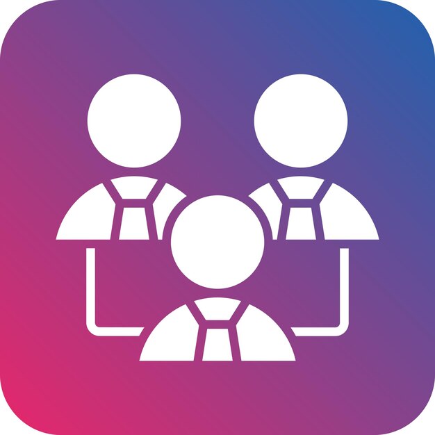 Equipo ejecutivo de diseño vectorial Estilo de icono