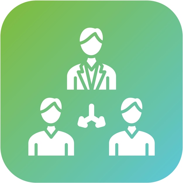 Equipo ejecutivo de diseño vectorial Estilo de icono