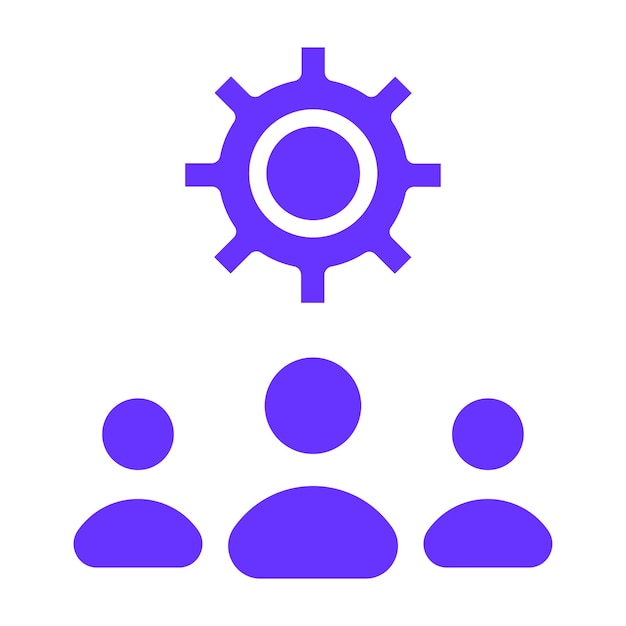Equipo ejecutivo de diseño vectorial Estilo de icono