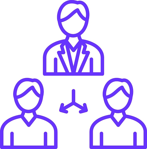 Equipo ejecutivo de diseño vectorial Estilo de icono
