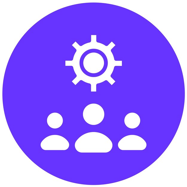 Equipo ejecutivo de diseño vectorial Estilo de icono