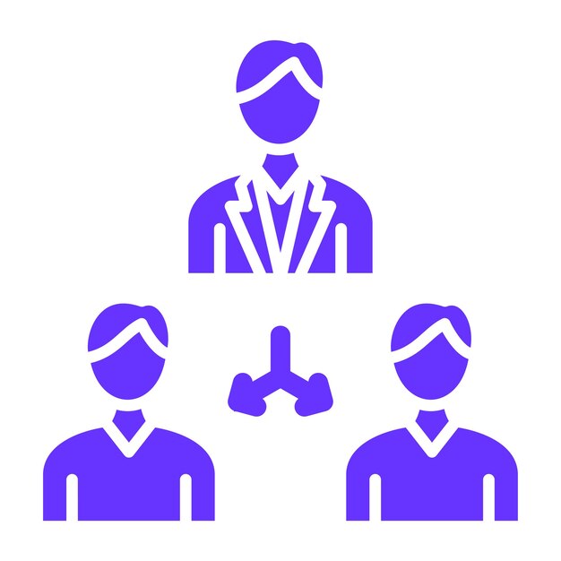 Equipo ejecutivo de diseño vectorial Estilo de icono