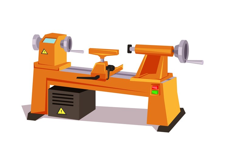 Vector equipo de fabricación de máquinas de fábrica metalmecánica herramienta robótica maquinaria industrial