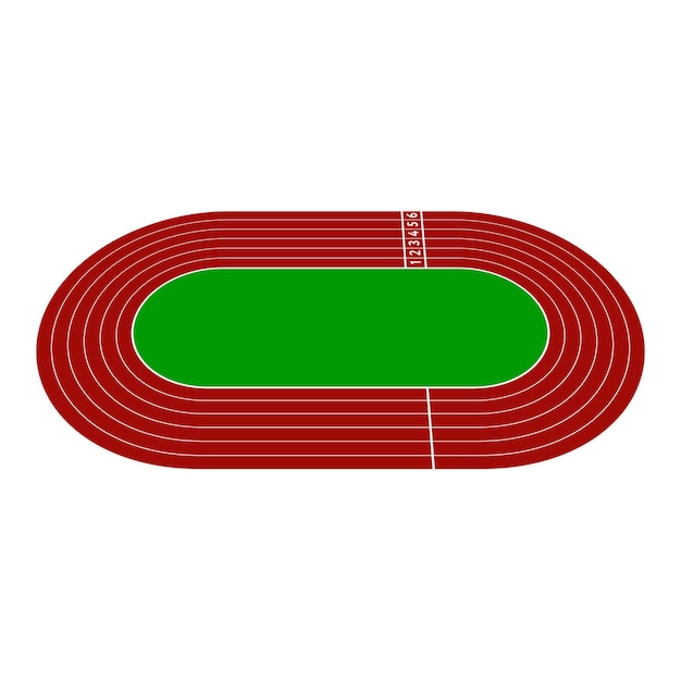 Equipo final del campo deportivo Estadio deportivo o arena y terreno Ilustración vectorial aislada en el fondo