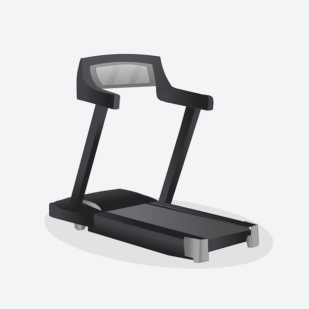 Equipo de fitness cinta de correr aislado sobre un fondo blanco.