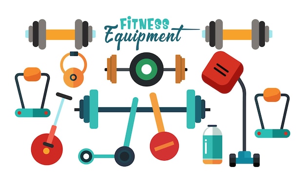 Equipo de fitness Colección de ilustraciones de clipart