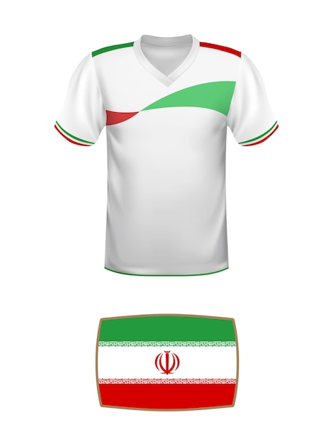 Equipo de fútbol de camiseta de irán torneo mundial de fútbol 2022 camiseta nacional y bandera del equipo de fútbol