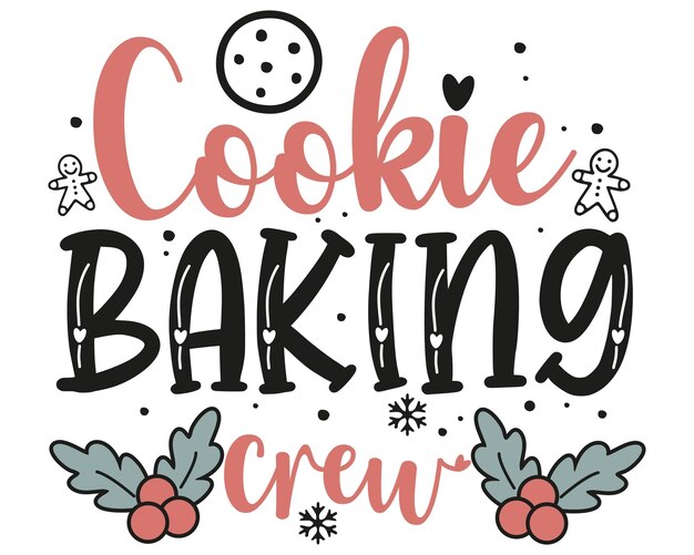 El equipo de galletas de Navidad de la familia SVG