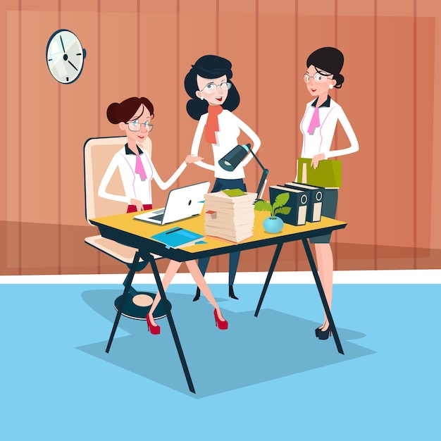 Equipo de grupo de mujer de negocios