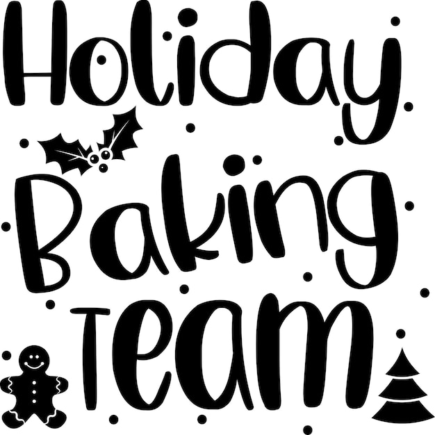Equipo de horneado de vacaciones